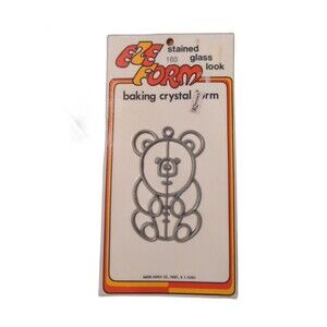 EZE FORM Stained Glass Suncatcher Bear 160 Baking Crystal Form Vintage